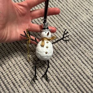 Michael Aram Charming Snowman Ornament with Gold Accents